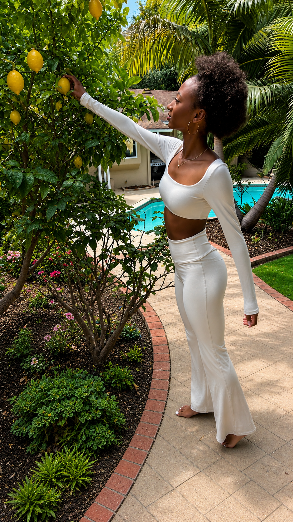 Buttery Yoga Top — long sleeve yoga top styled with matching leggings