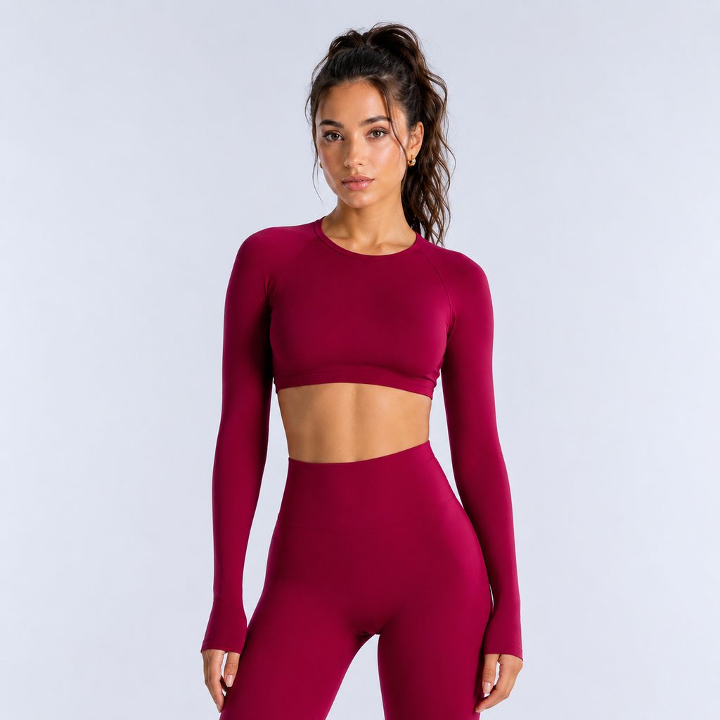 Balance Top — seamless long sleeve compression top, alternate view