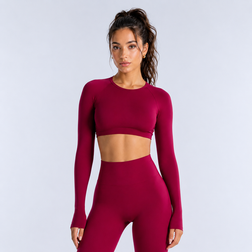 Balance Top — seamless long sleeve compression top, alternate view