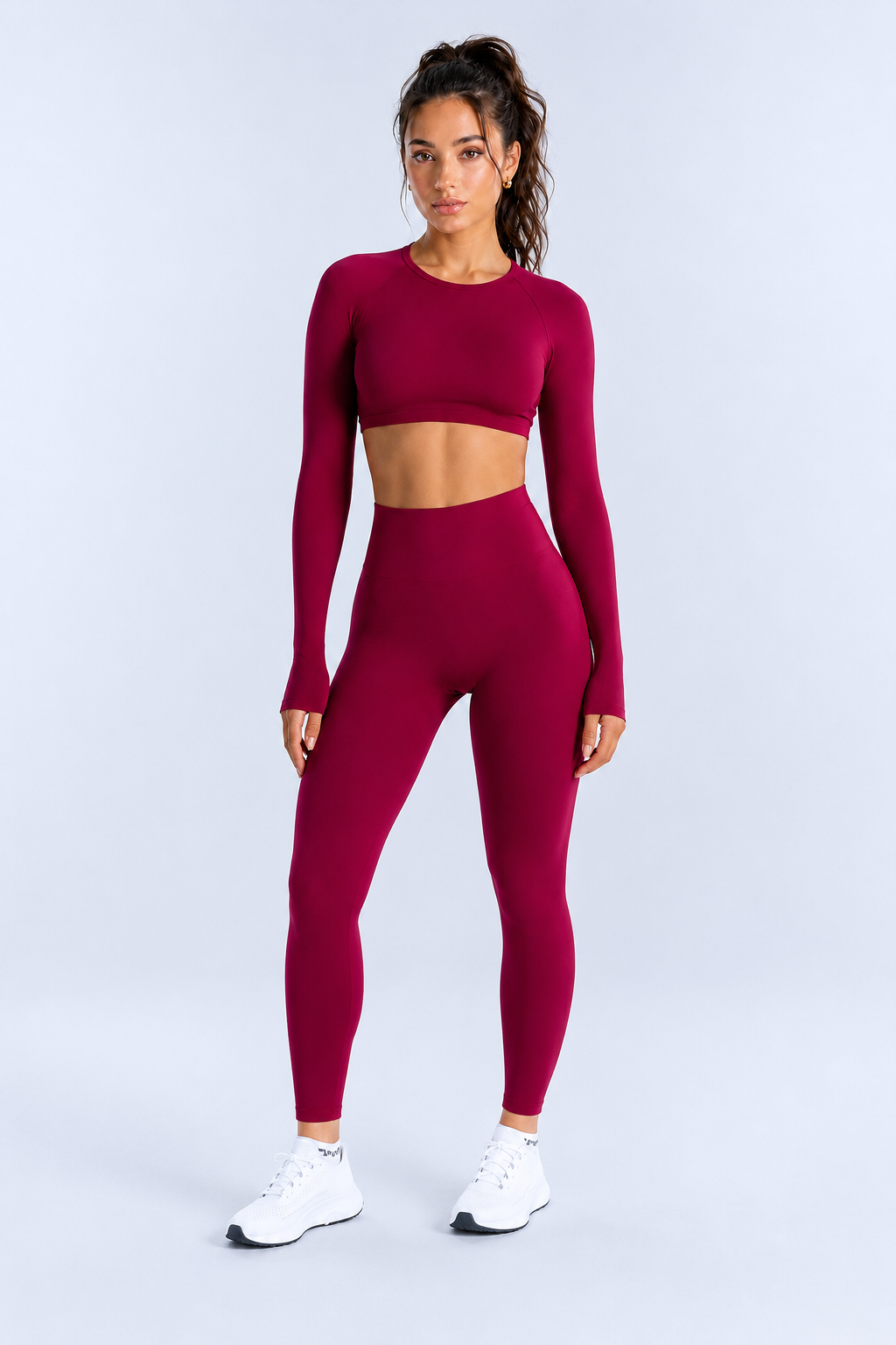 Balance Set — seamless long sleeve set shown on model