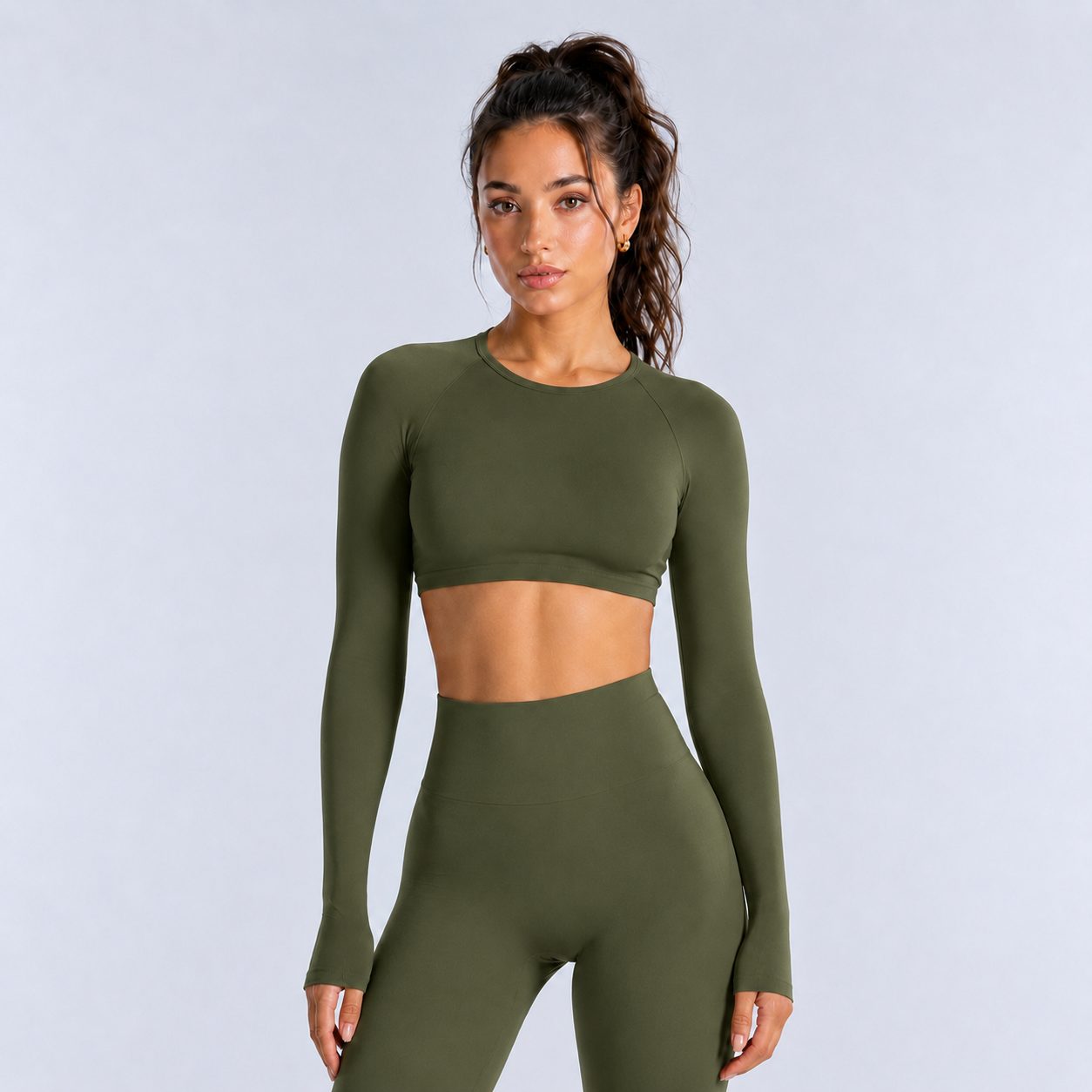 Balance Top — seamless compression top shown on model