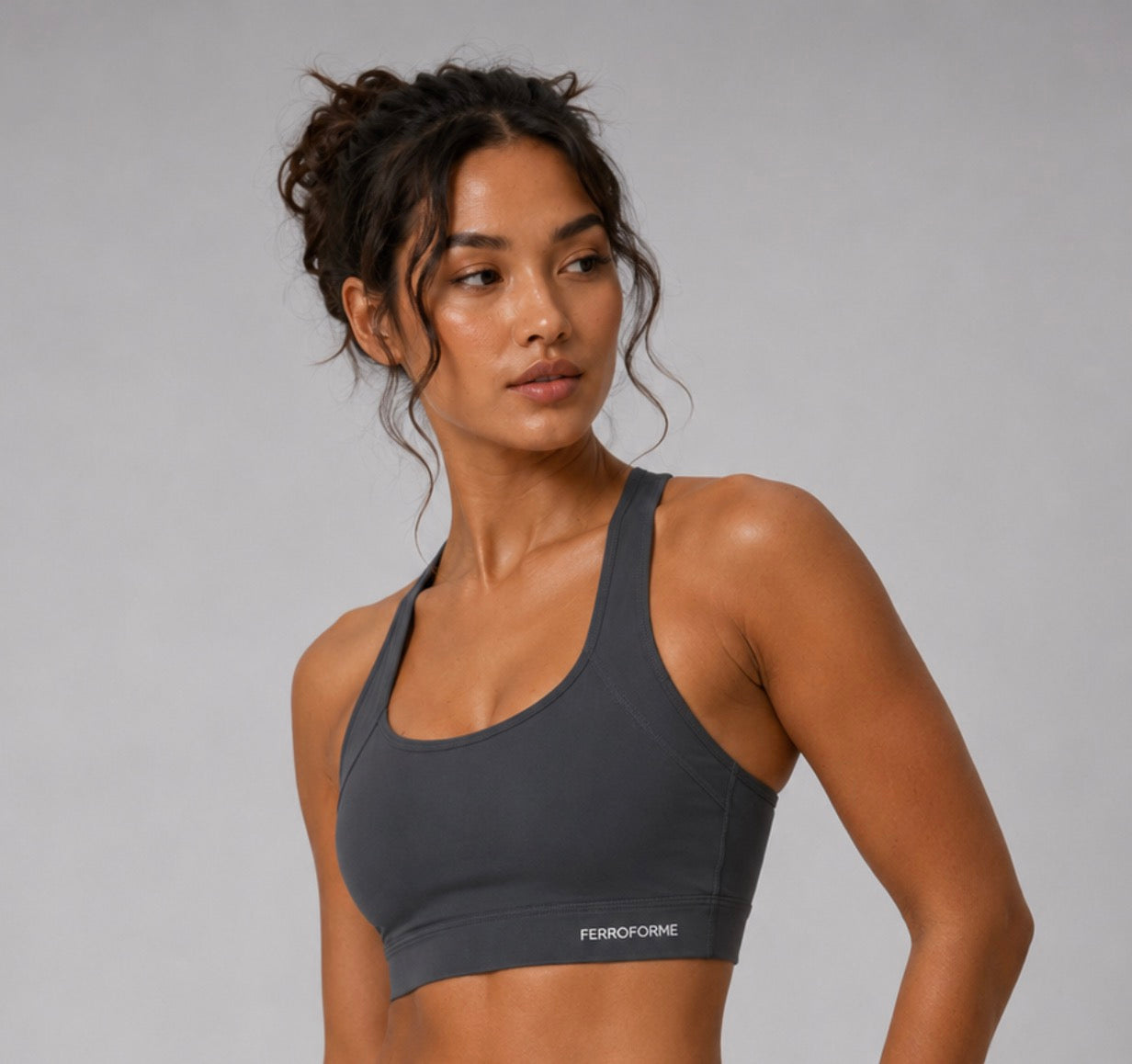 Flex Sports Bra — breathable cross back sports bra, front view