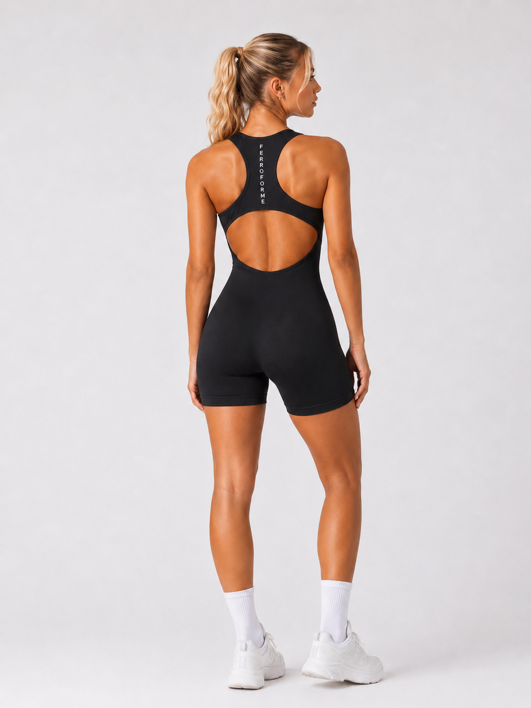 Sculpt One Piece Set — seamless one piece, back view