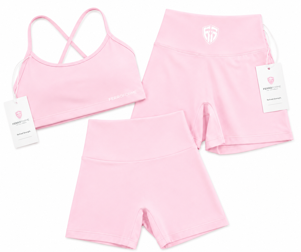 Naked Set — seamless bra and high waist shorts shown on model