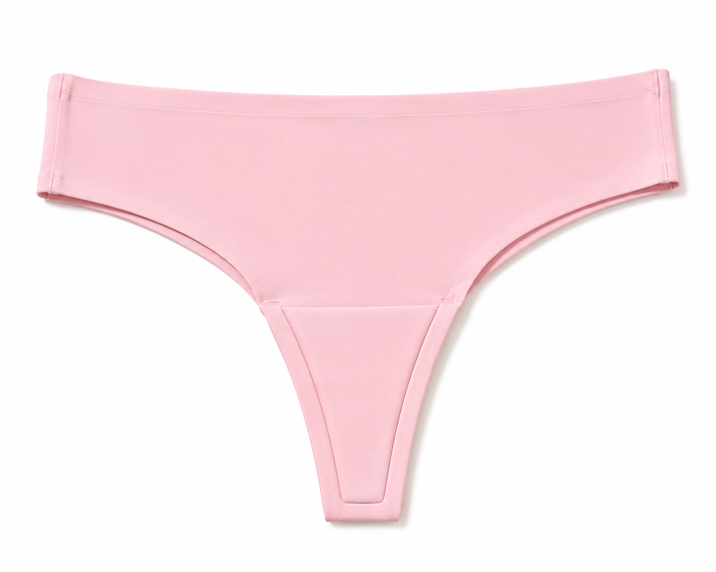 No Show Seamless High-Waist Thong — soft nylon-cotton seamless thong