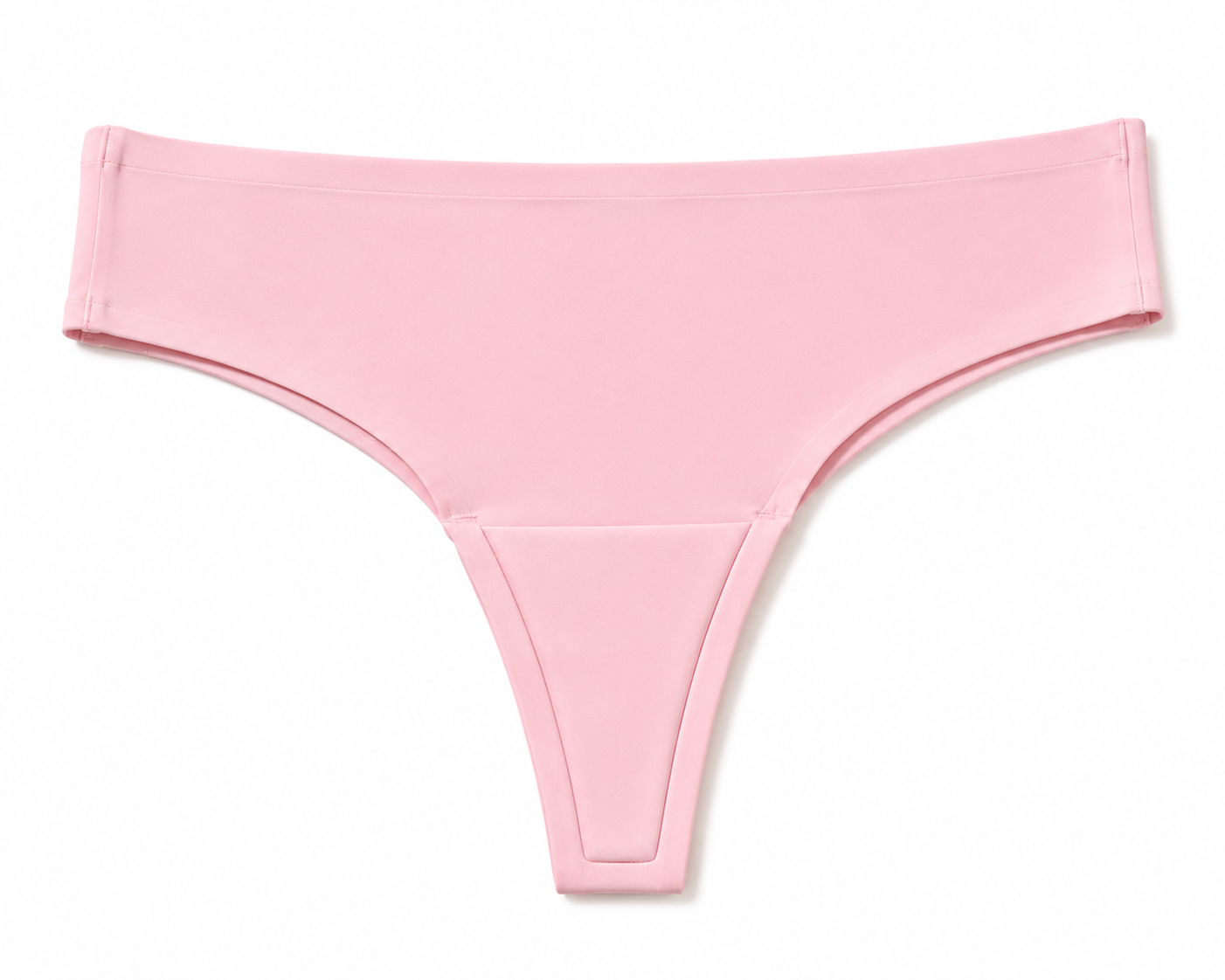 No Show Seamless High-Waist Thong — soft nylon-cotton seamless thong