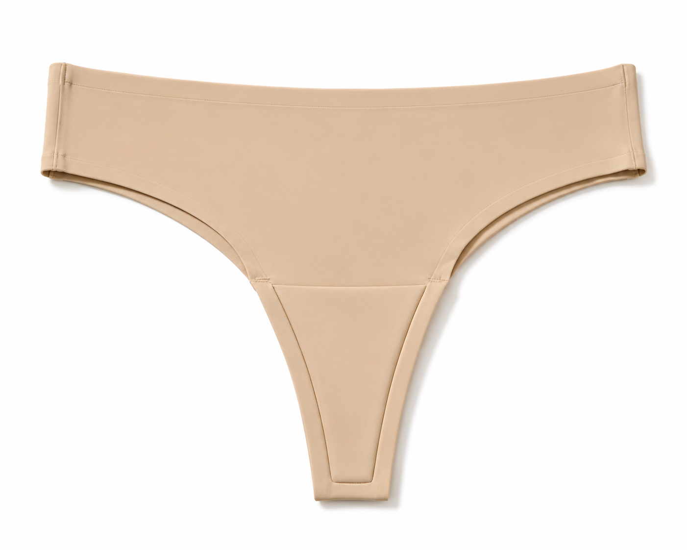 No Show Seamless High-Waist Thong — seamless thong in neutral colorway